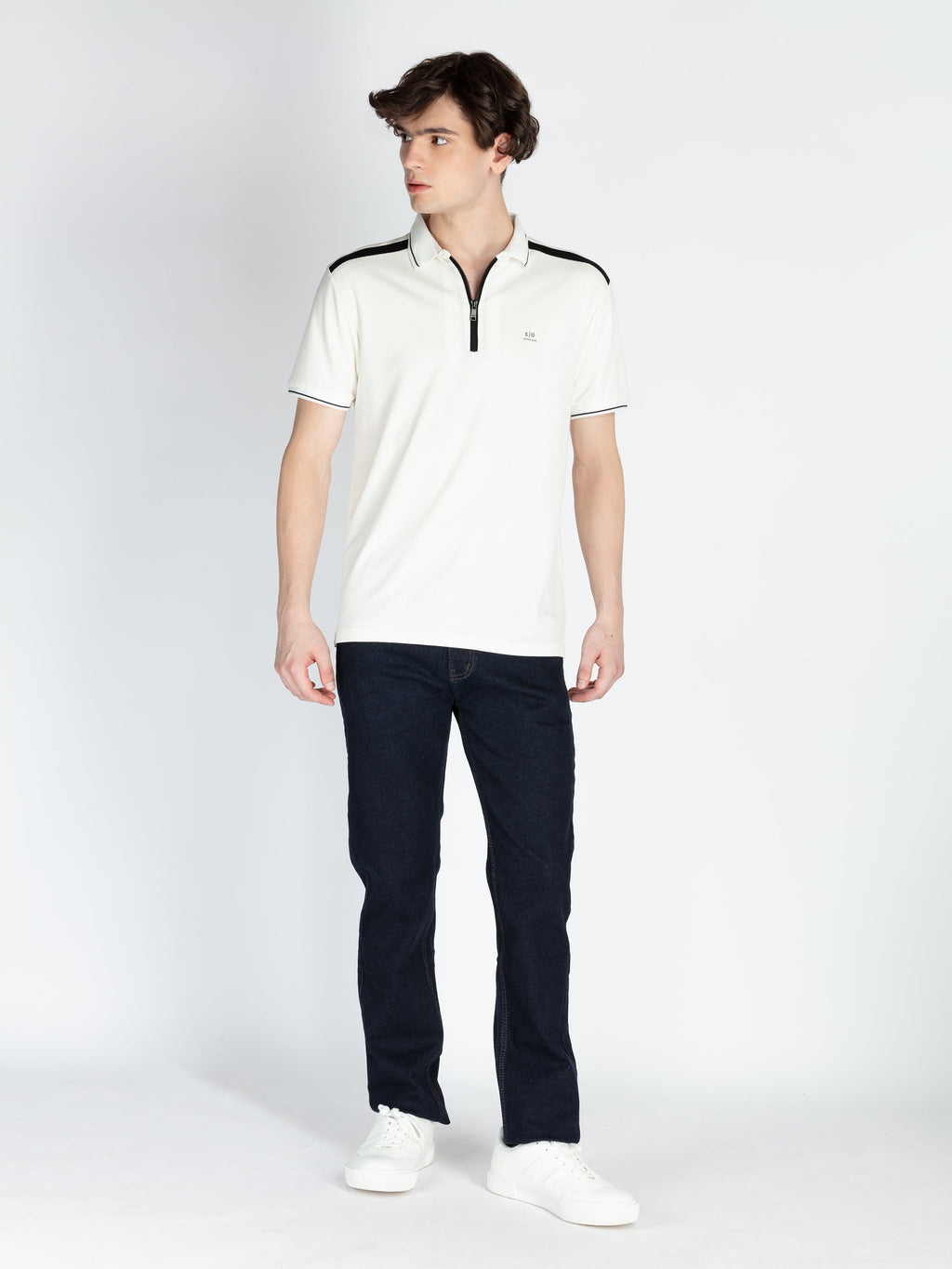 Mens Solid Regular Fit Polo T-Shirt