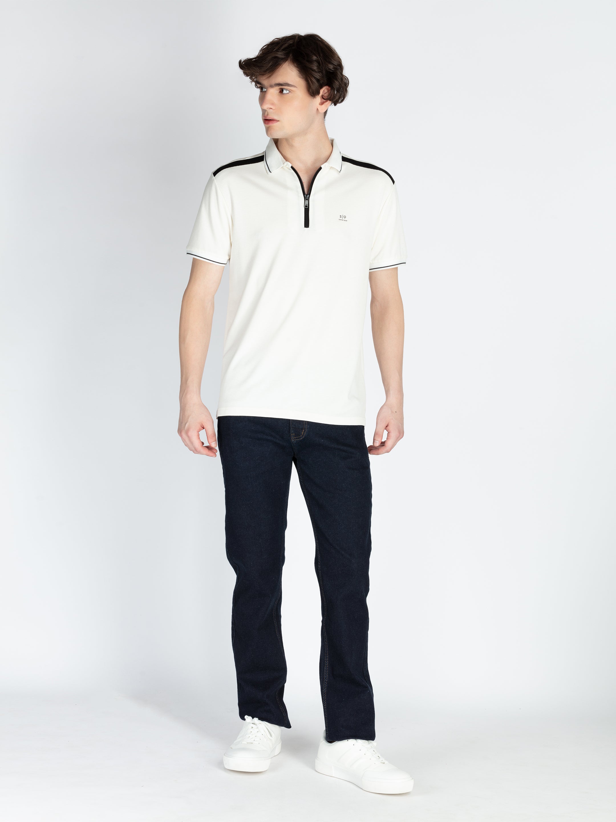 Mens Solid Regular Fit Polo T-Shirt