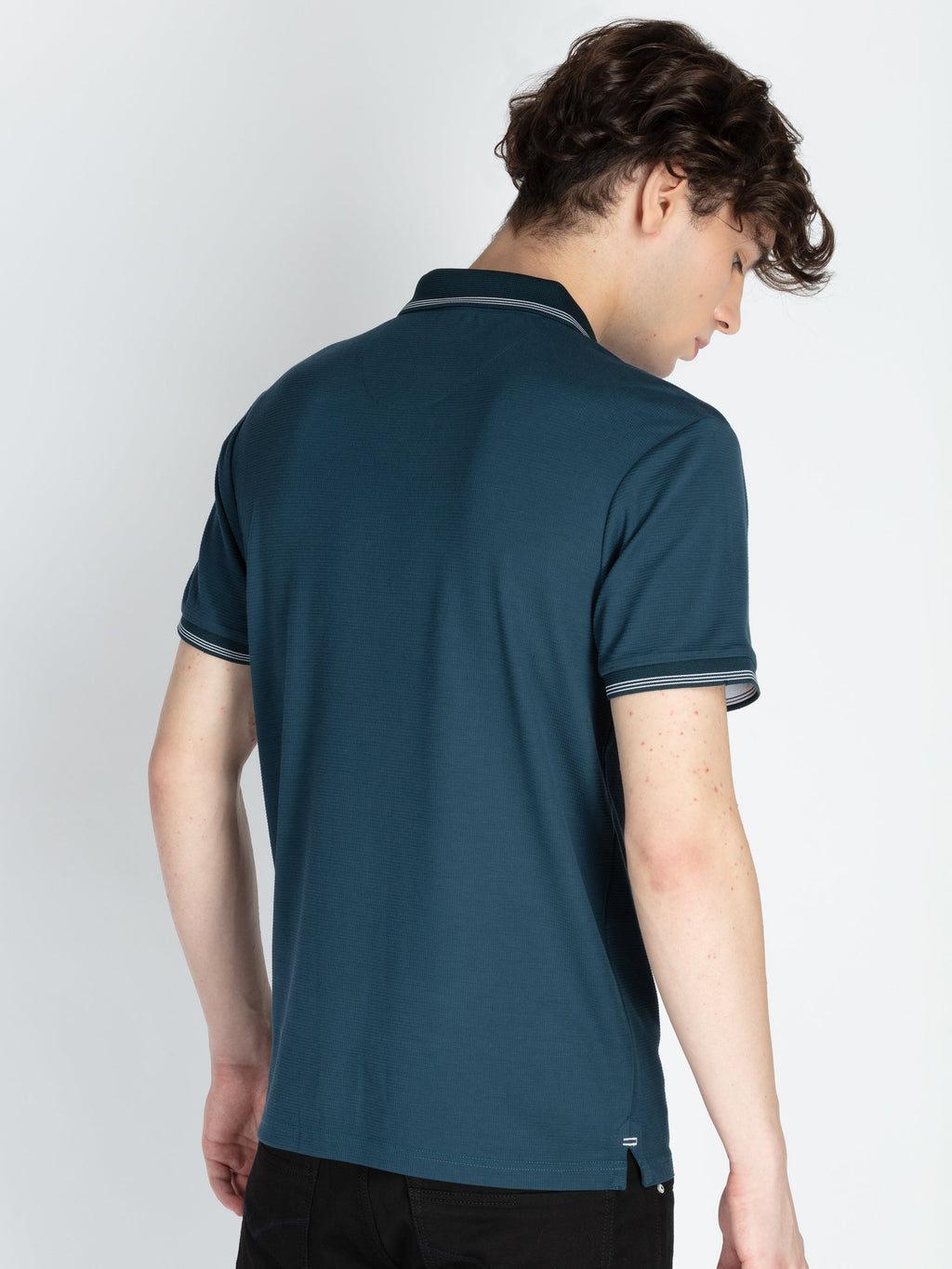 Mens Solid Regular Fit Polo T-Shirt