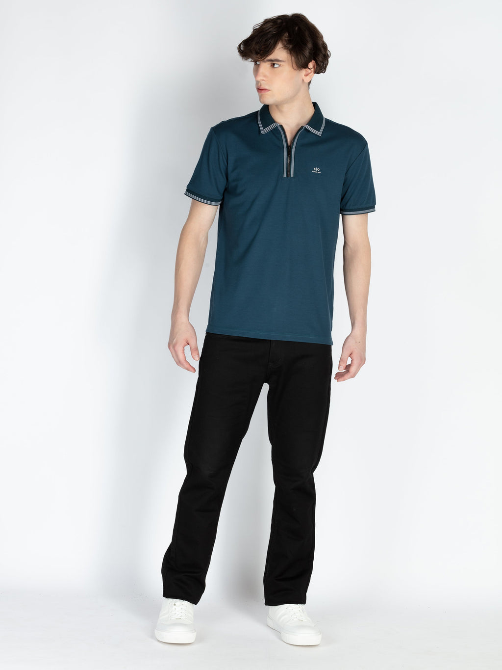 Mens Solid Regular Fit Polo T-Shirt