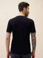 Men's Solid Henley Neck Half Sleeves Regular Fit Tshirt