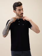 Men's Solid Henley Neck Half Sleeves Regular Fit Tshirt