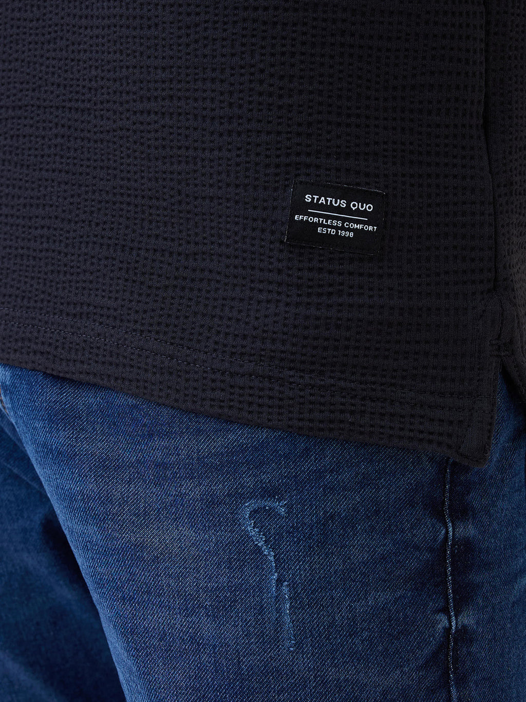 Mens Solid Henley Neck Half Sleeves Regular Fit Tshirt