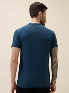 Men's Solid Henley Neck Half Sleeves Regular Fit Tshirt