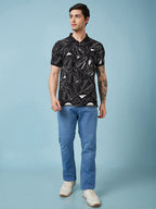 Men's Printed Polo Neck Half Sleeves T-shirts
