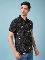Men's Printed Polo Neck Half Sleeves T-shirts