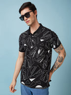 Men's Printed Polo Neck Half Sleeves T-shirts