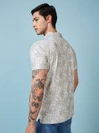 Men's Printed Henley Neck Half Sleeves T-shirts