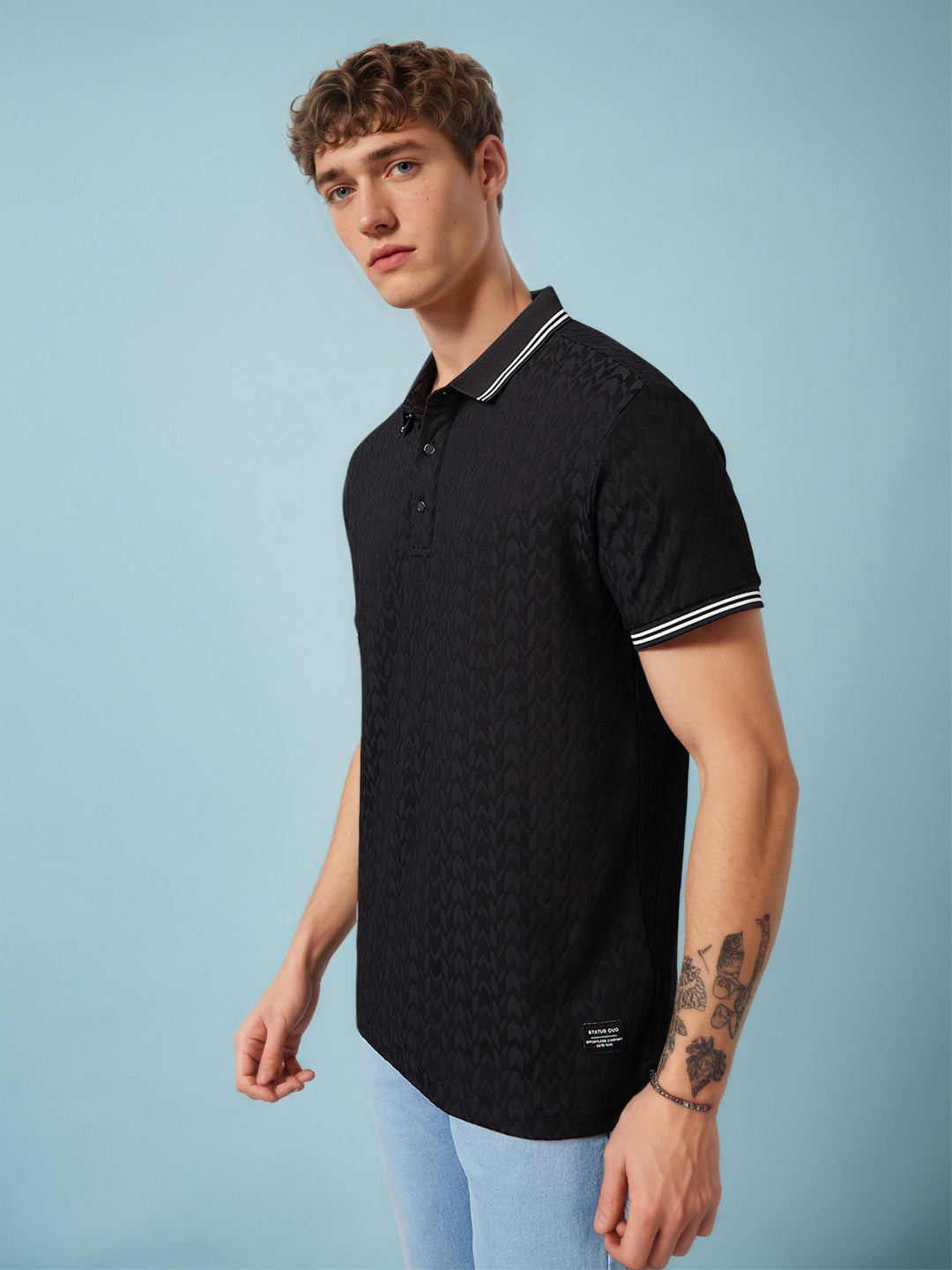 Men's Solid Polo Neck Half Sleeves T-shirts