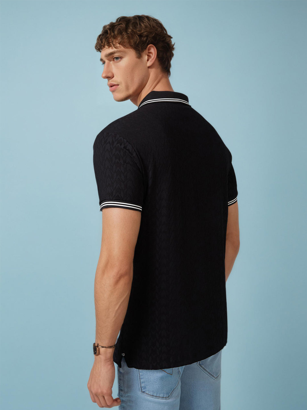 Men's Solid Polo Neck Half Sleeves T-shirts