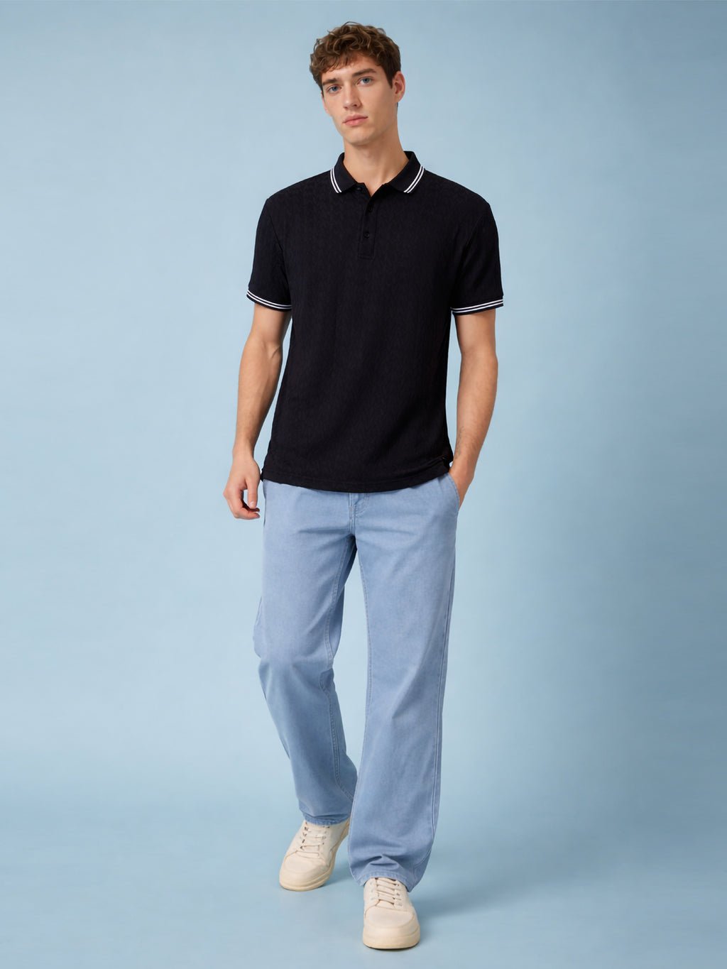 Men's Solid Polo Neck Half Sleeves T-shirts