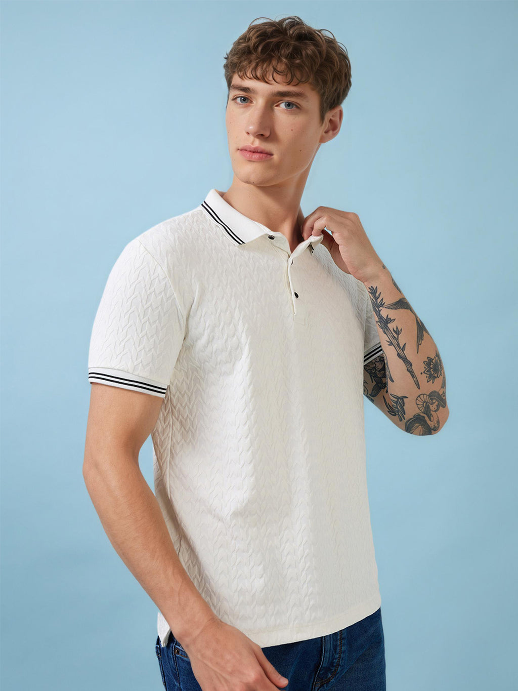 Men's Solid Polo Neck Half Sleeves T-shirts