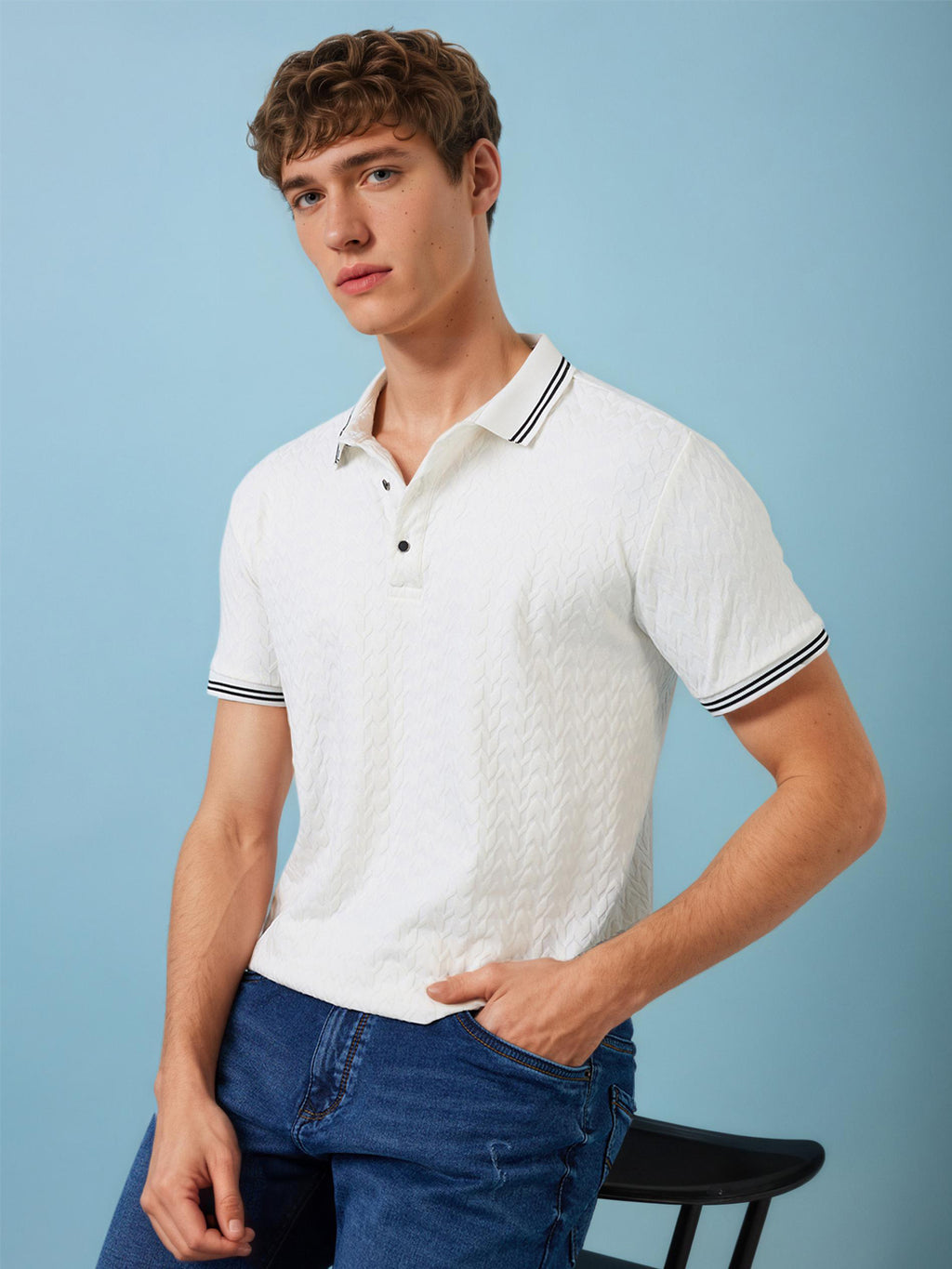 Men's Solid Polo Neck Half Sleeves T-shirts