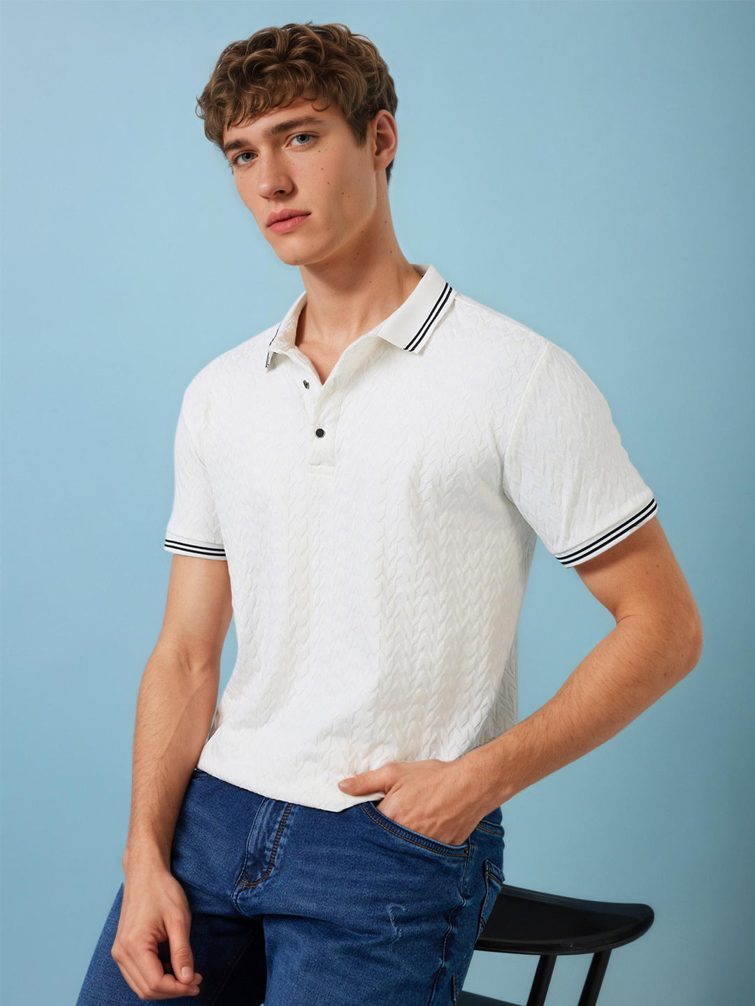 Men's Solid Polo Neck Half Sleeves T-shirts