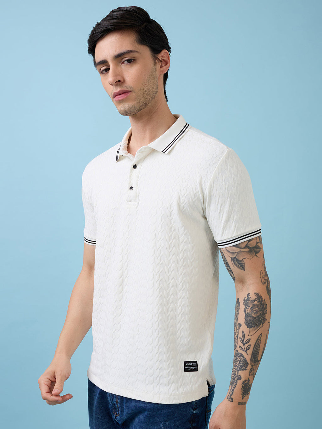 Men's Solid Polo Neck Half Sleeves T-shirts