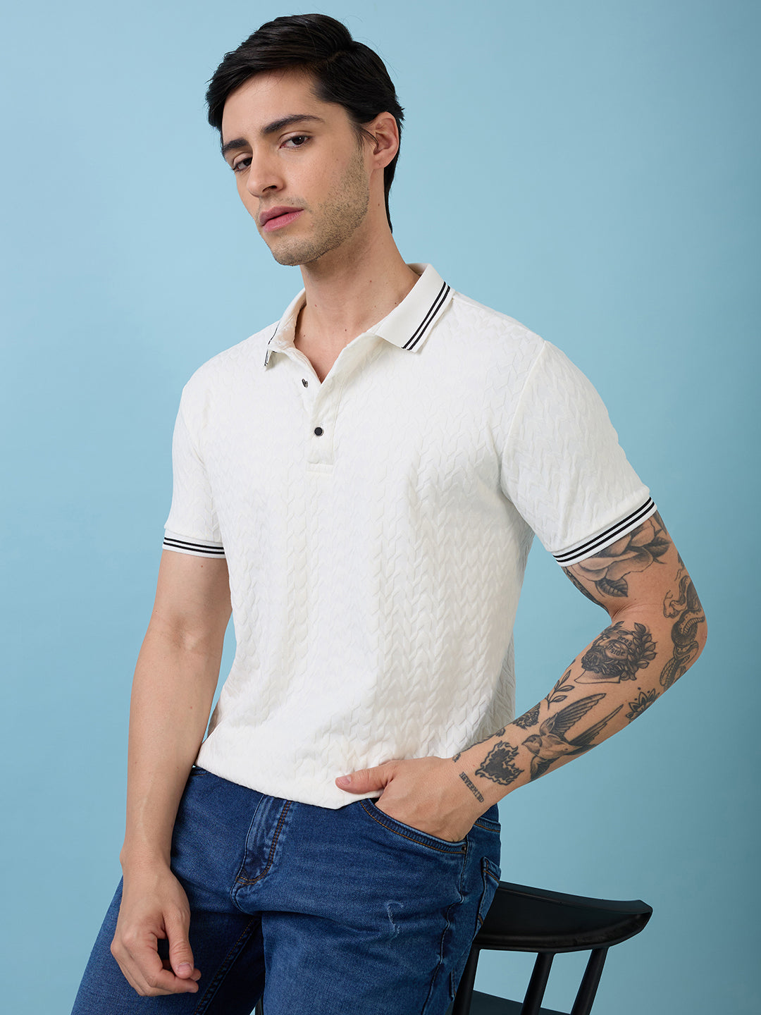 Men's Solid Polo Neck Half Sleeves T-shirts