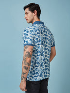 Men's Printed Polo Neck Half Sleeves T-shirt