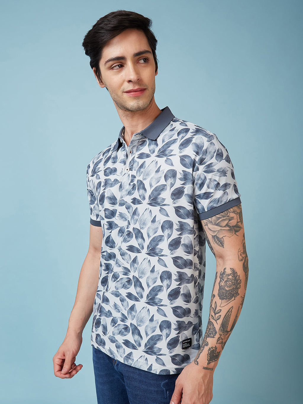 Men's Printed Polo Neck Half Sleeves T-shirts