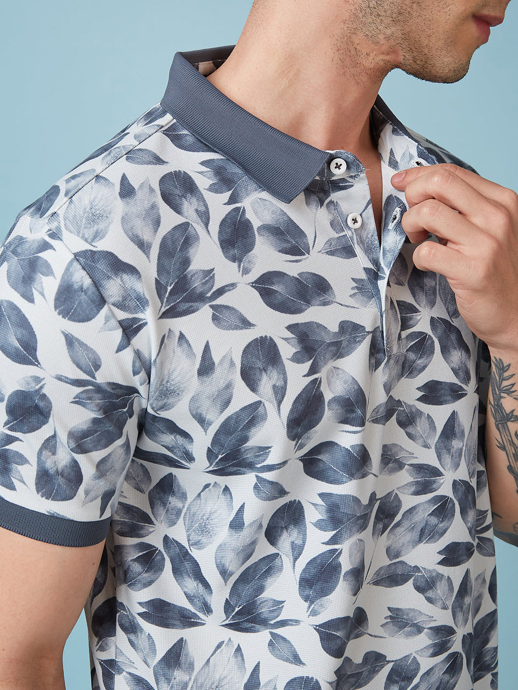 Men's Printed Polo Neck Half Sleeves T-shirts