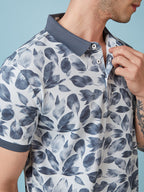 Men's Printed Polo Neck Half Sleeves T-shirts