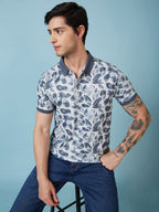 Men's Printed Polo Neck Half Sleeves T-shirts