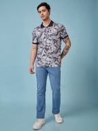 Men's Printed Polo Neck Half Sleeves T-shirts