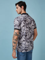 Men's Printed Polo Neck Half Sleeves T-shirts