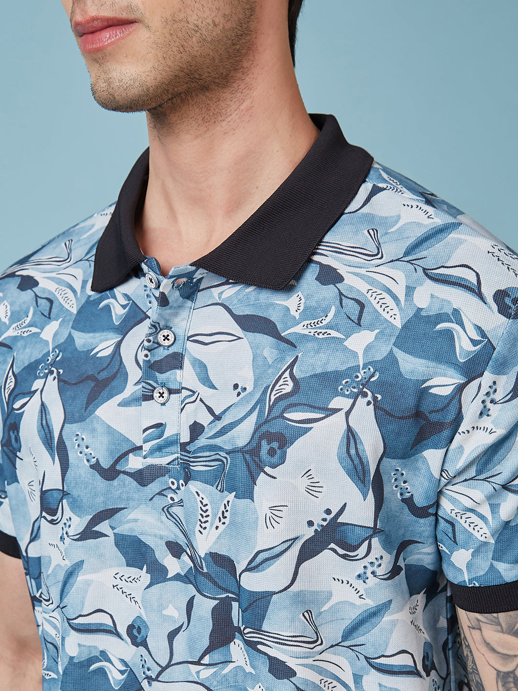Men's Printed Polo Neck Half Sleeves T-shirts