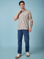 Men's Printed Polo Neck Half Sleeves T-shirts