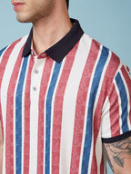 Men's Printed Polo Neck Half Sleeves T-shirts
