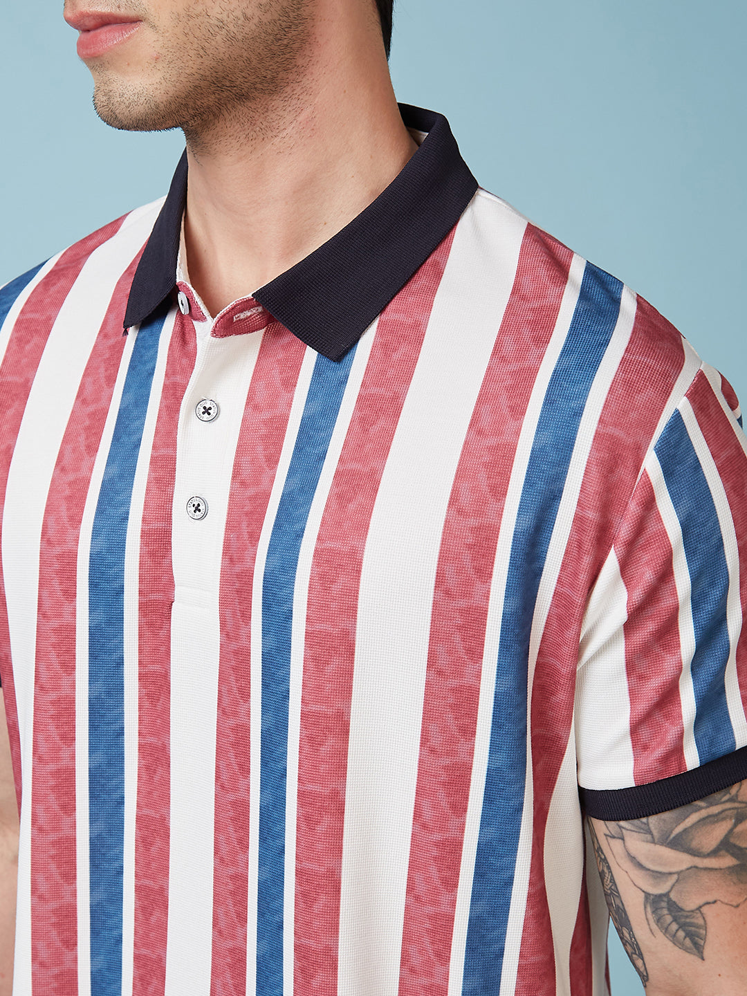 Men's Printed Polo Neck Half Sleeves T-shirts