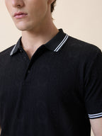 Status Quo Men's Solid Polo Collar Half Sleeves Regular Fit T-shirt