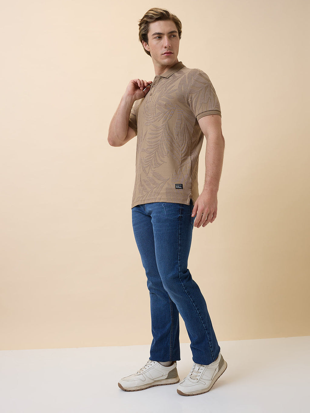 Status Quo Men's Solid Polo Collar Half Sleeves Regular Fit T-shirt
