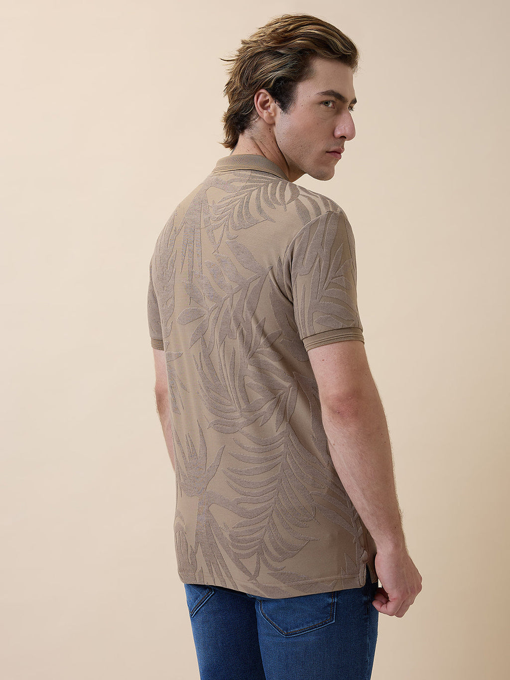 Status Quo Men's Solid Polo Collar Half Sleeves Regular Fit T-shirt