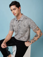 Men's Printed Polo Neck Half Sleeves T-shirt