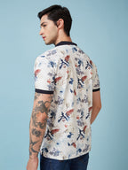Men's Printed Polo Neck Half Sleeves T-shirts