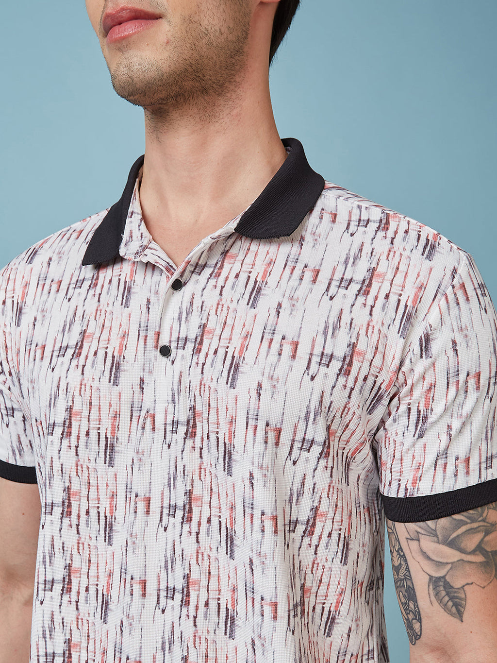 Men's Printed Polo Neck Half Sleeves T-shirts