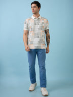 Men's Printed Polo Neck Half Sleeves T-shirts