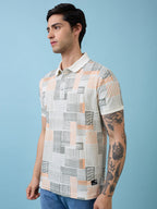 Men's Printed Polo Neck Half Sleeves T-shirts