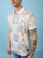 Men's Printed Polo Neck Half Sleeves T-shirts