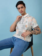 Men's Printed Polo Neck Half Sleeves T-shirts