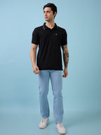 Men's Solid Polo Neck Half Sleeves T-shirt
