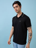 Men's Solid Polo Neck Half Sleeves T-shirt