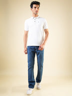 Mens All-Over New Basics Solid Half Sleeves Regular Fit Tshirt