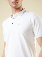 Mens All-Over New Basics Solid Half Sleeves Regular Fit Tshirt