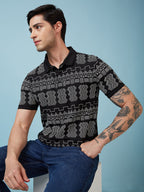 Men's Printed Polo Neck Half Sleeves T-shirts