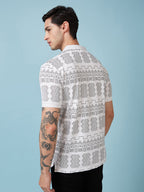 Men's Printed Polo Neck Half Sleeves T-shirt