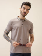 Mens Solid Polo Collar Half Sleeves Regular Fit Tshirt
