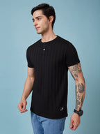 Men's Solid Henley Neck Half Sleeves T-shirt