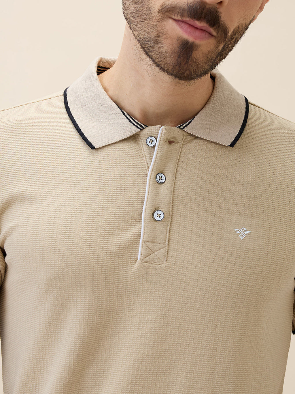 Men's Solid Polo Collar Half Sleeves Regular Fit Tshirt